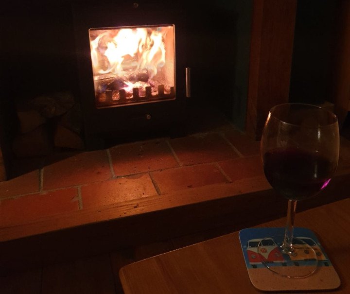 Coastguard Cottage Lounge Woodburner